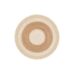 Geo Carved Almond Brown Kids Performance Area Rug
